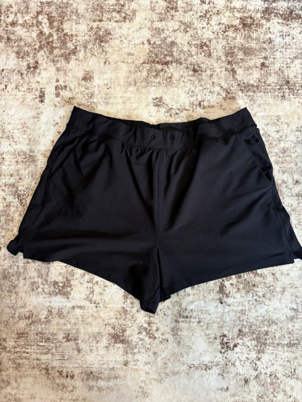 Old Navy Active Powersoft High Rise Go-Dry Running Shorts XL Black